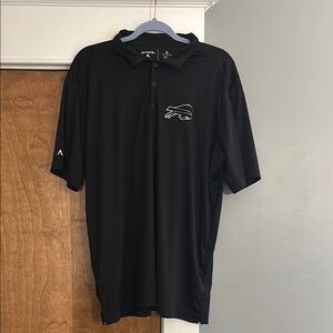 Buffalo Bills Antigua Black Golf Polo Shirt with Logo